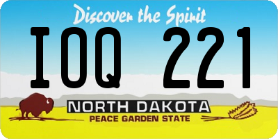 ND license plate IOQ221