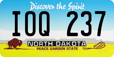 ND license plate IOQ237