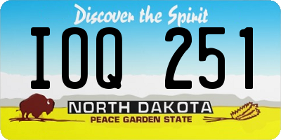 ND license plate IOQ251