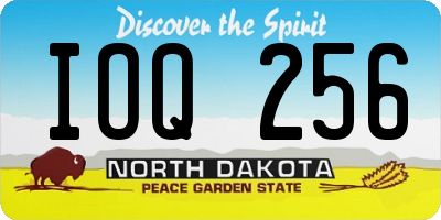 ND license plate IOQ256