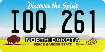 ND license plate IOQ261