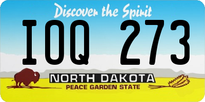 ND license plate IOQ273