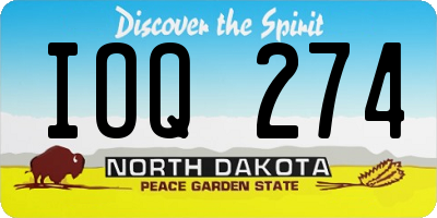 ND license plate IOQ274