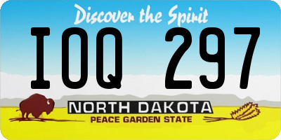 ND license plate IOQ297