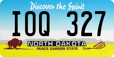 ND license plate IOQ327