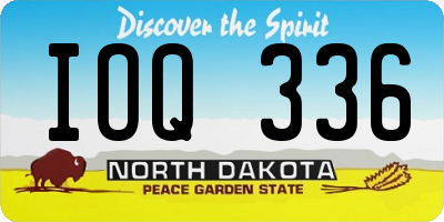ND license plate IOQ336