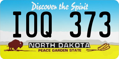 ND license plate IOQ373