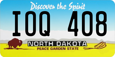 ND license plate IOQ408