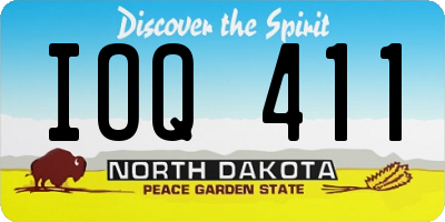 ND license plate IOQ411