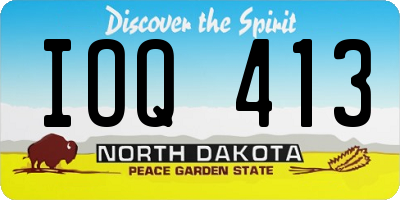 ND license plate IOQ413