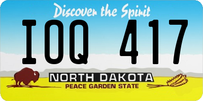 ND license plate IOQ417