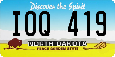 ND license plate IOQ419