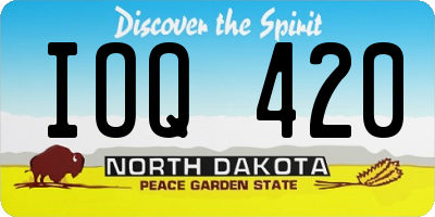 ND license plate IOQ420