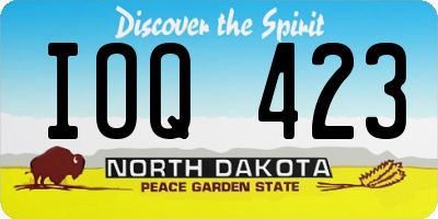 ND license plate IOQ423