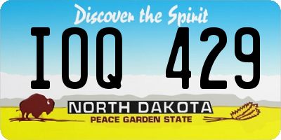 ND license plate IOQ429