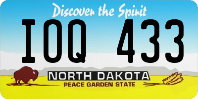 ND license plate IOQ433