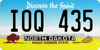 ND license plate IOQ435
