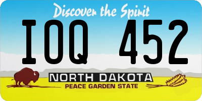 ND license plate IOQ452