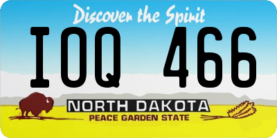 ND license plate IOQ466