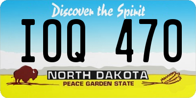 ND license plate IOQ470