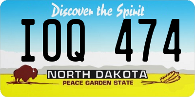 ND license plate IOQ474