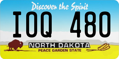 ND license plate IOQ480