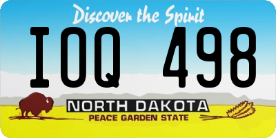 ND license plate IOQ498