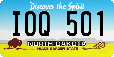 ND license plate IOQ501