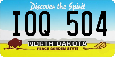 ND license plate IOQ504