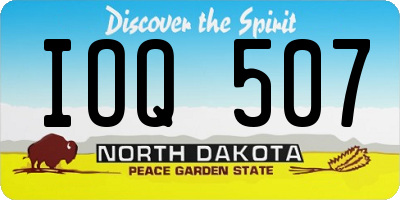 ND license plate IOQ507