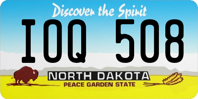 ND license plate IOQ508