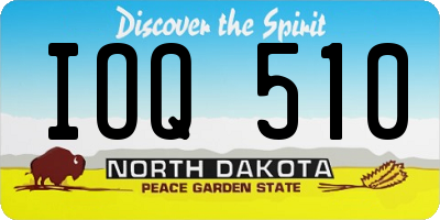 ND license plate IOQ510