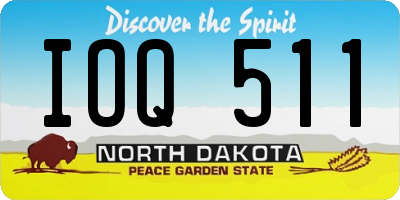 ND license plate IOQ511