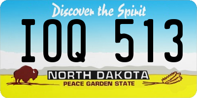 ND license plate IOQ513
