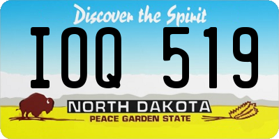 ND license plate IOQ519