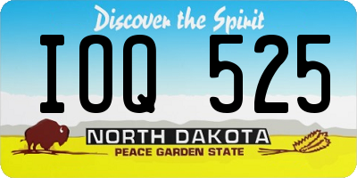 ND license plate IOQ525