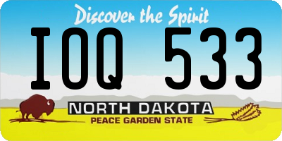 ND license plate IOQ533
