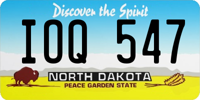 ND license plate IOQ547