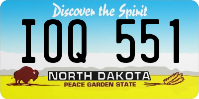 ND license plate IOQ551