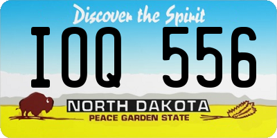 ND license plate IOQ556