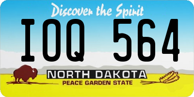 ND license plate IOQ564