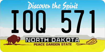 ND license plate IOQ571