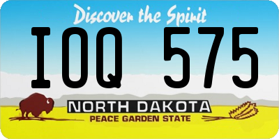 ND license plate IOQ575
