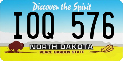 ND license plate IOQ576