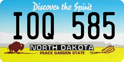 ND license plate IOQ585