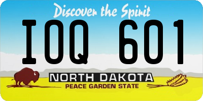 ND license plate IOQ601
