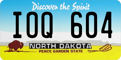 ND license plate IOQ604