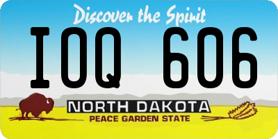 ND license plate IOQ606