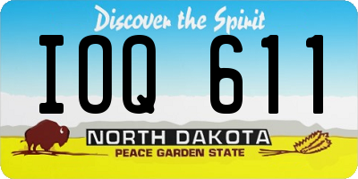 ND license plate IOQ611