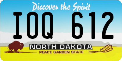 ND license plate IOQ612